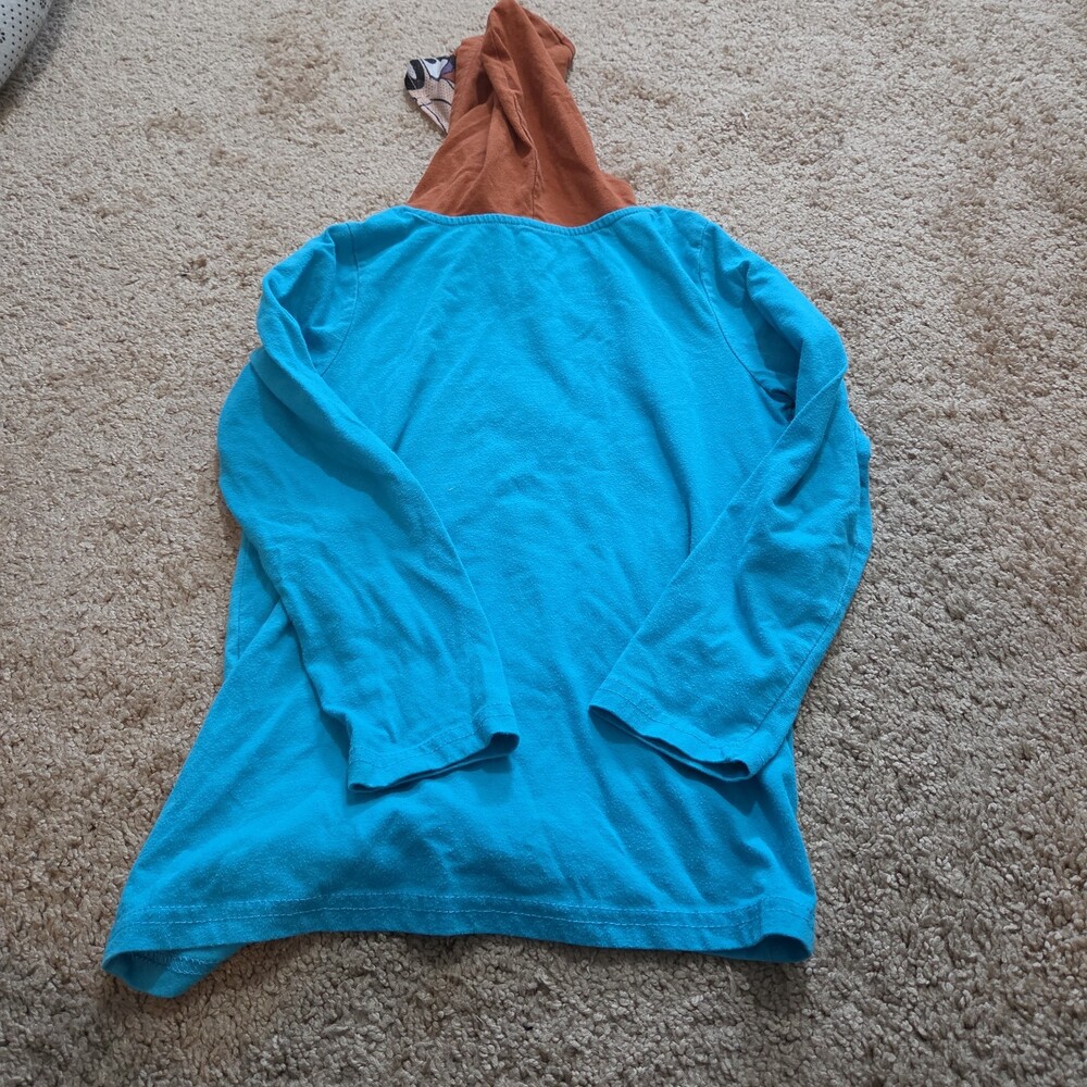 Space Jam Taz Boys Hooded Shirt 10 Tune Squad Deep Teal 2021 - Picture 5 of 16